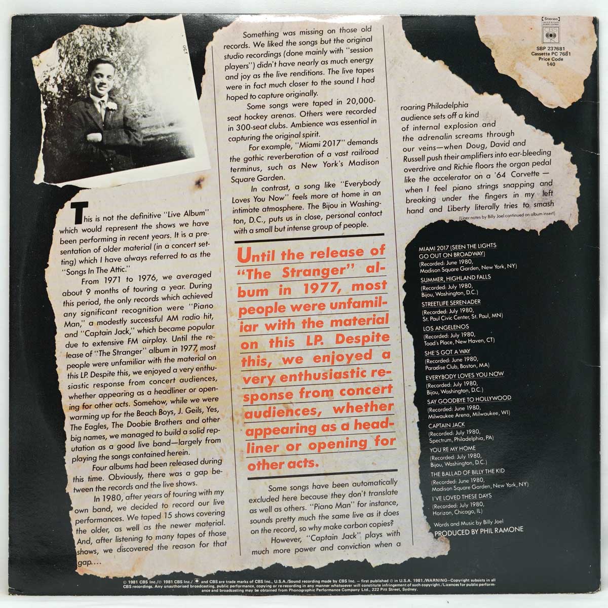 Billy Joel – Songs In The Attic