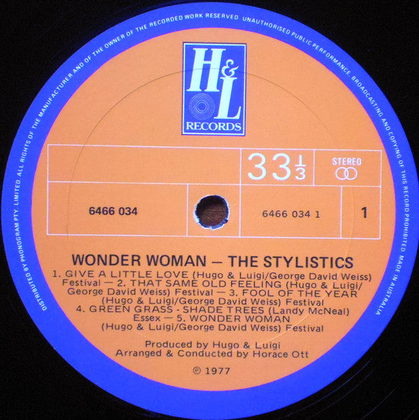 The Stylistics : Wonder Woman (LP, Album)
