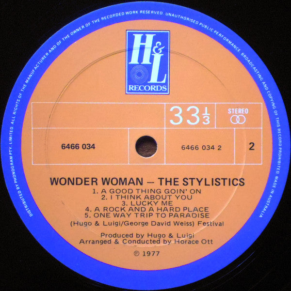 The Stylistics : Wonder Woman (LP, Album)