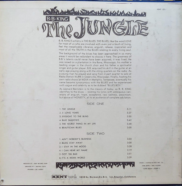 B.B. King : The Jungle (LP, Album, RE)