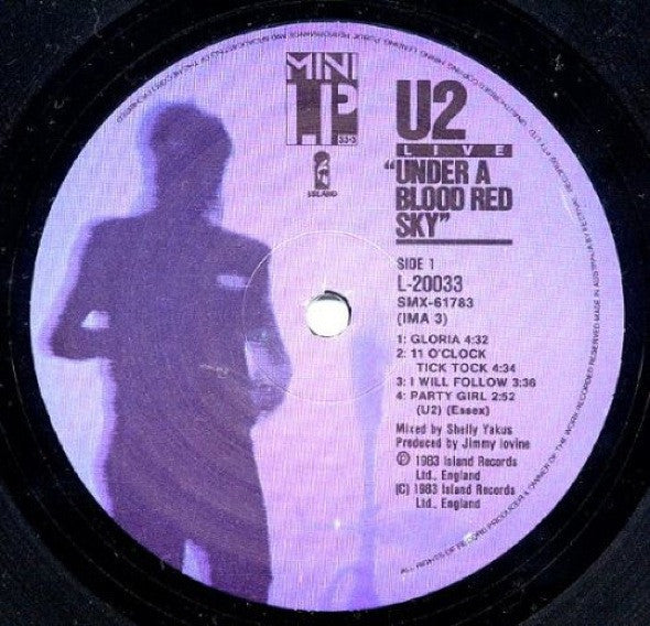U2 : Under A Blood Red Sky (Live) (LP, MiniAlbum)