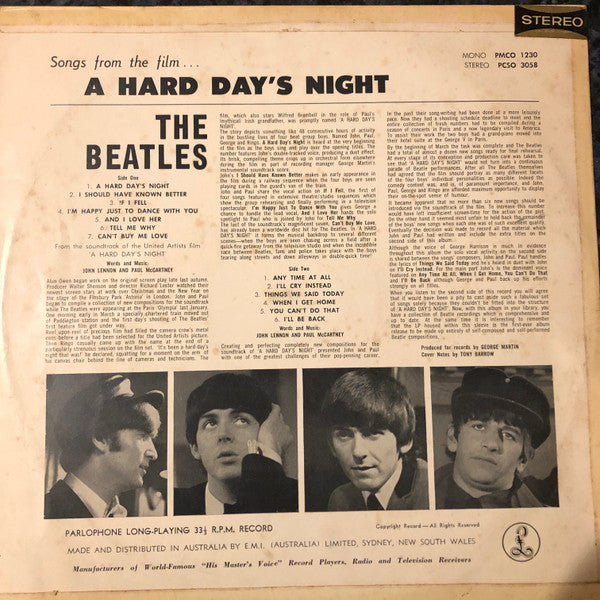 The Beatles : A Hard Day's Night (LP, Album)