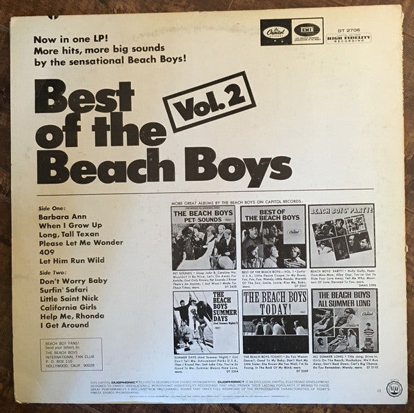 The Beach Boys : Best Of The Beach Boys, Vol. 2 (LP, Comp, RP)