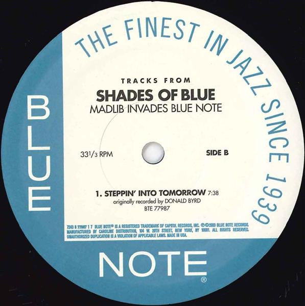 Madlib : Tracks From Shades Of Blue (Madlib Invades Blue Note) (12")