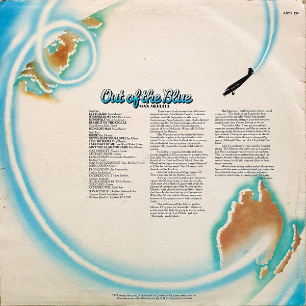Max Merritt : Out Of The Blue (LP, Album)