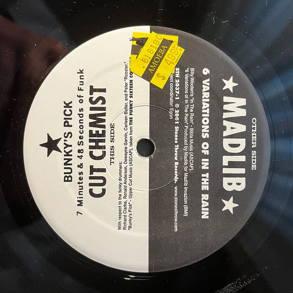 Cut Chemist, Madlib : Bunky's Pick / 6 Variations Of In The Rain (12", Promo)