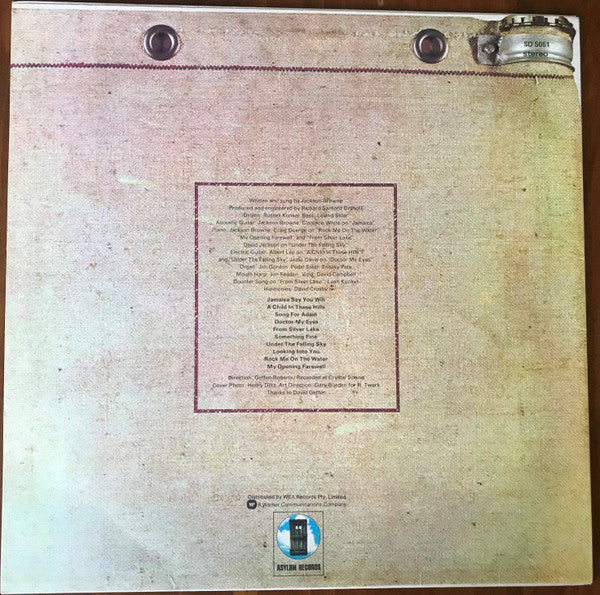 Jackson Browne : Jackson Browne (LP, Album)