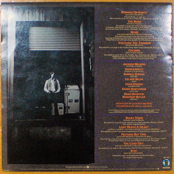 Jackson Browne : Running On Empty (LP, Album)