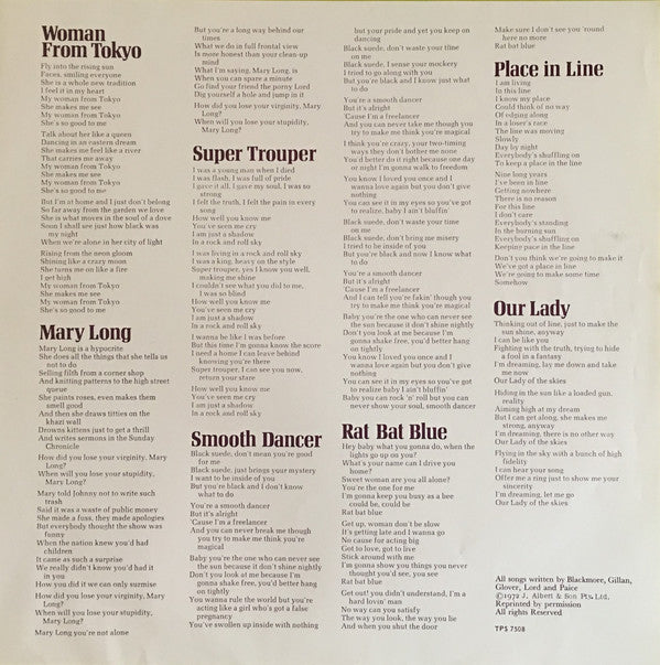 Deep Purple : Who Do We Think We Are (LP, Album, Gat)