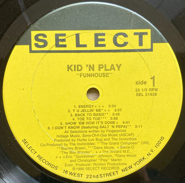 Kid 'N' Play : Kid 'N Play's Funhouse (LP, Album, Car)