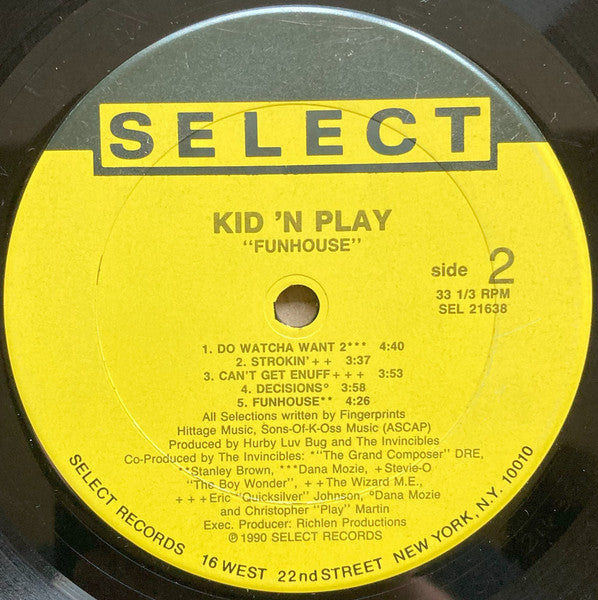 Kid 'N' Play : Kid 'N Play's Funhouse (LP, Album, Car)
