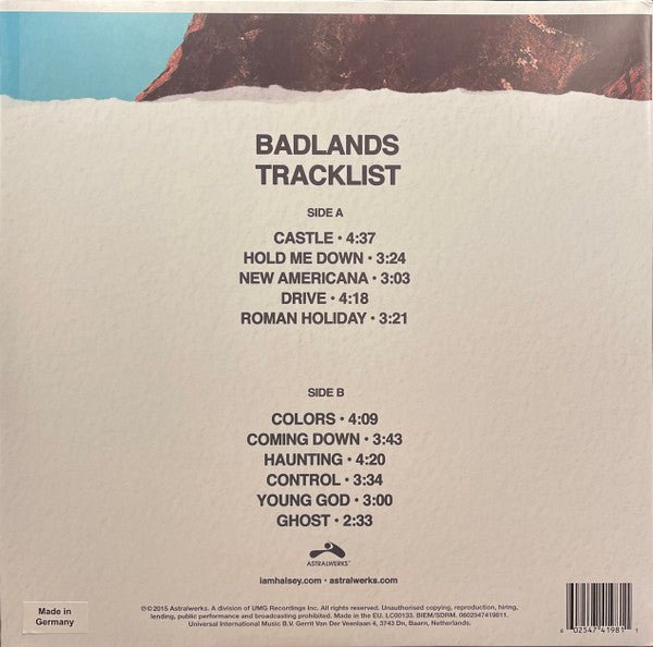 Halsey : Badlands (LP, Album, RP, Blu)