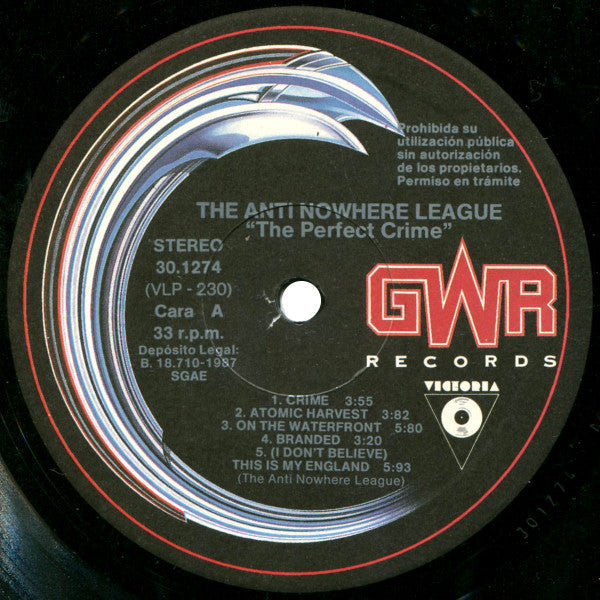 Anti-Nowhere League : The Perfect Crime (LP, Album)