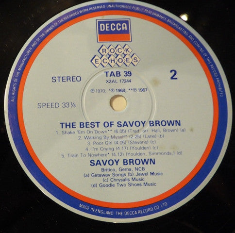 Savoy Brown : The Best Of Savoy Brown (LP, Comp)