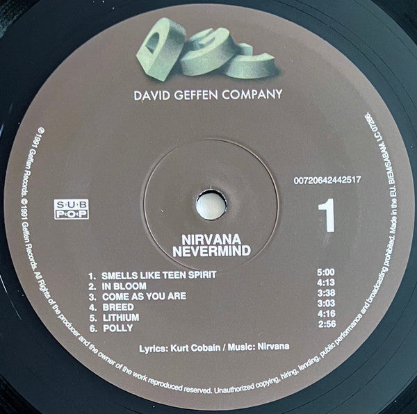 Nirvana : Nevermind (LP, Album, RE, RP)