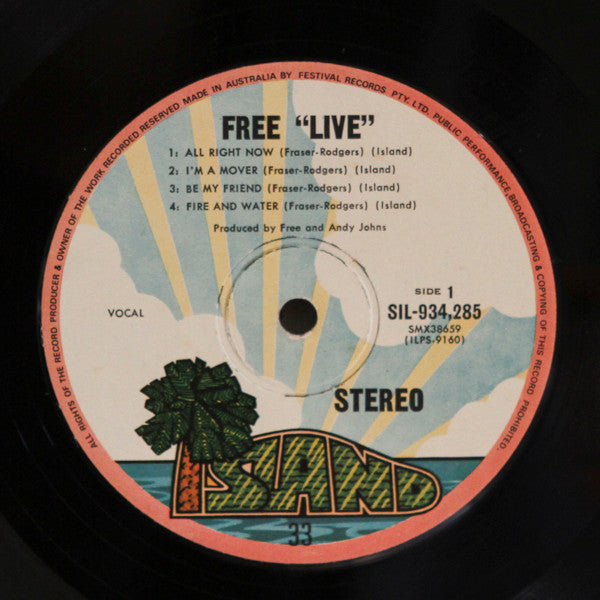 Free : Free Live (LP, Album, RE)