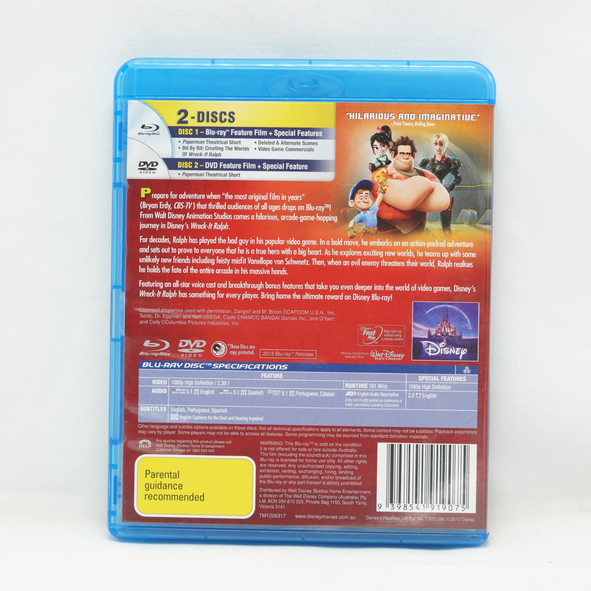 Wreck-It Ralph | Blu-ray + DVD (Blu-ray, All Region, 2012)