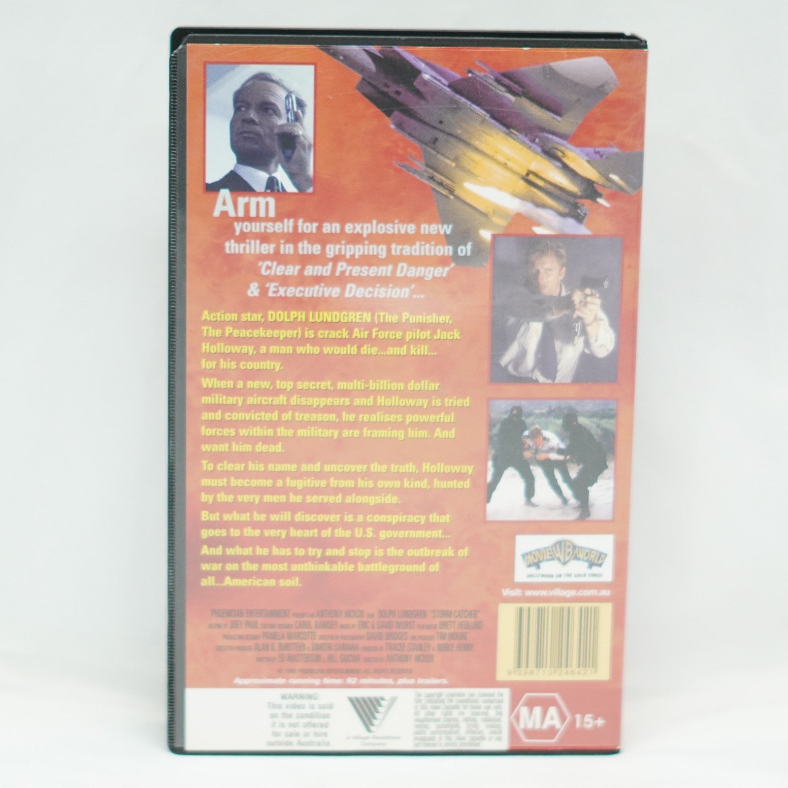 Storm Catcher, Dolph Lundgren, VHS Tape, Vintage Video, Movie, Ex Rental MA15+