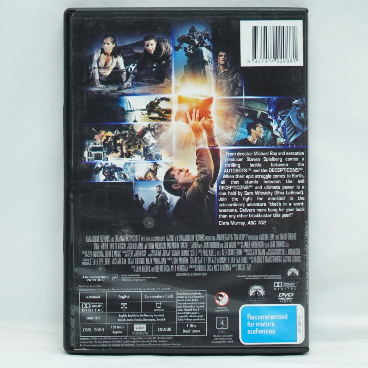Transformers (2007) DVD Region 4