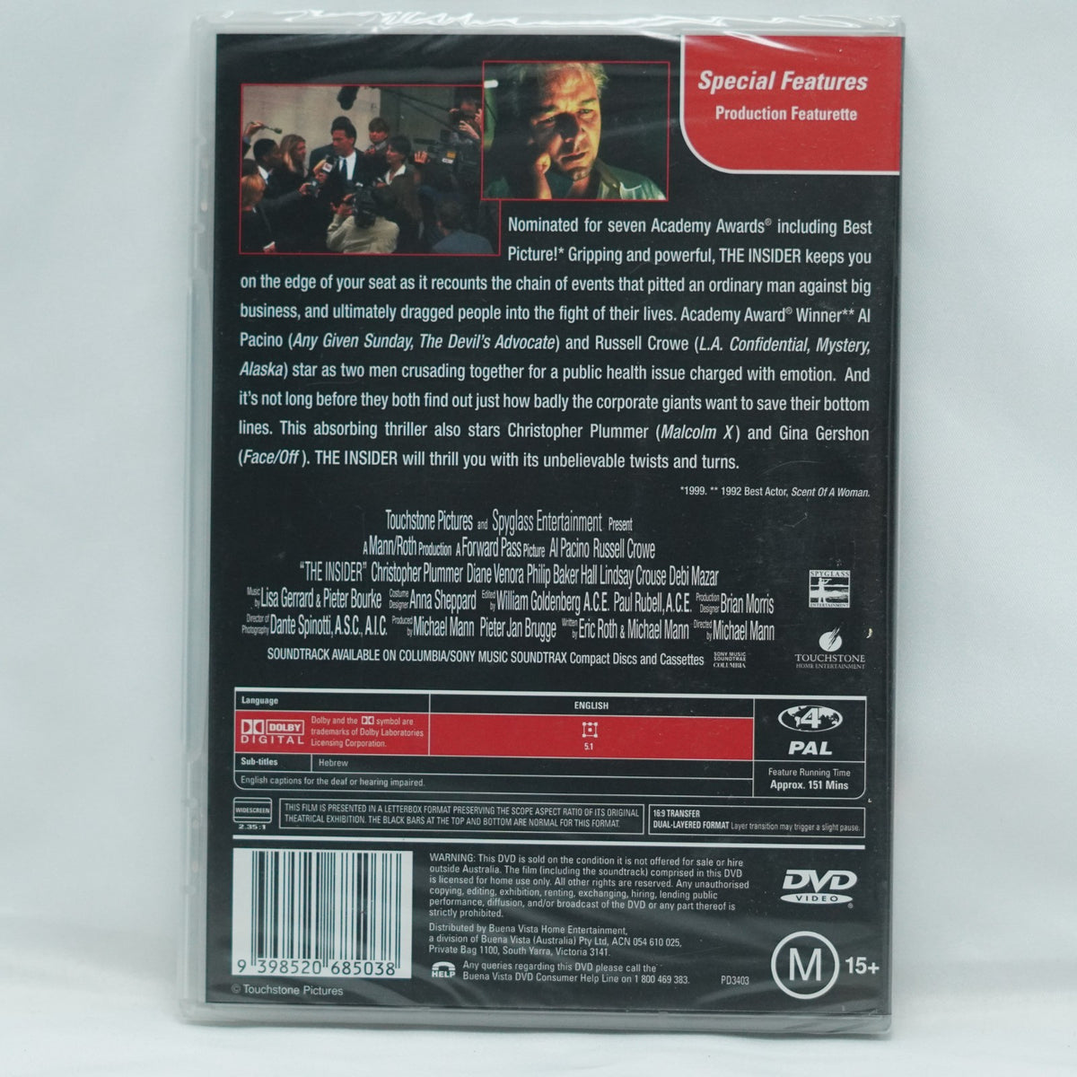 The Insider (DVD, 1999)