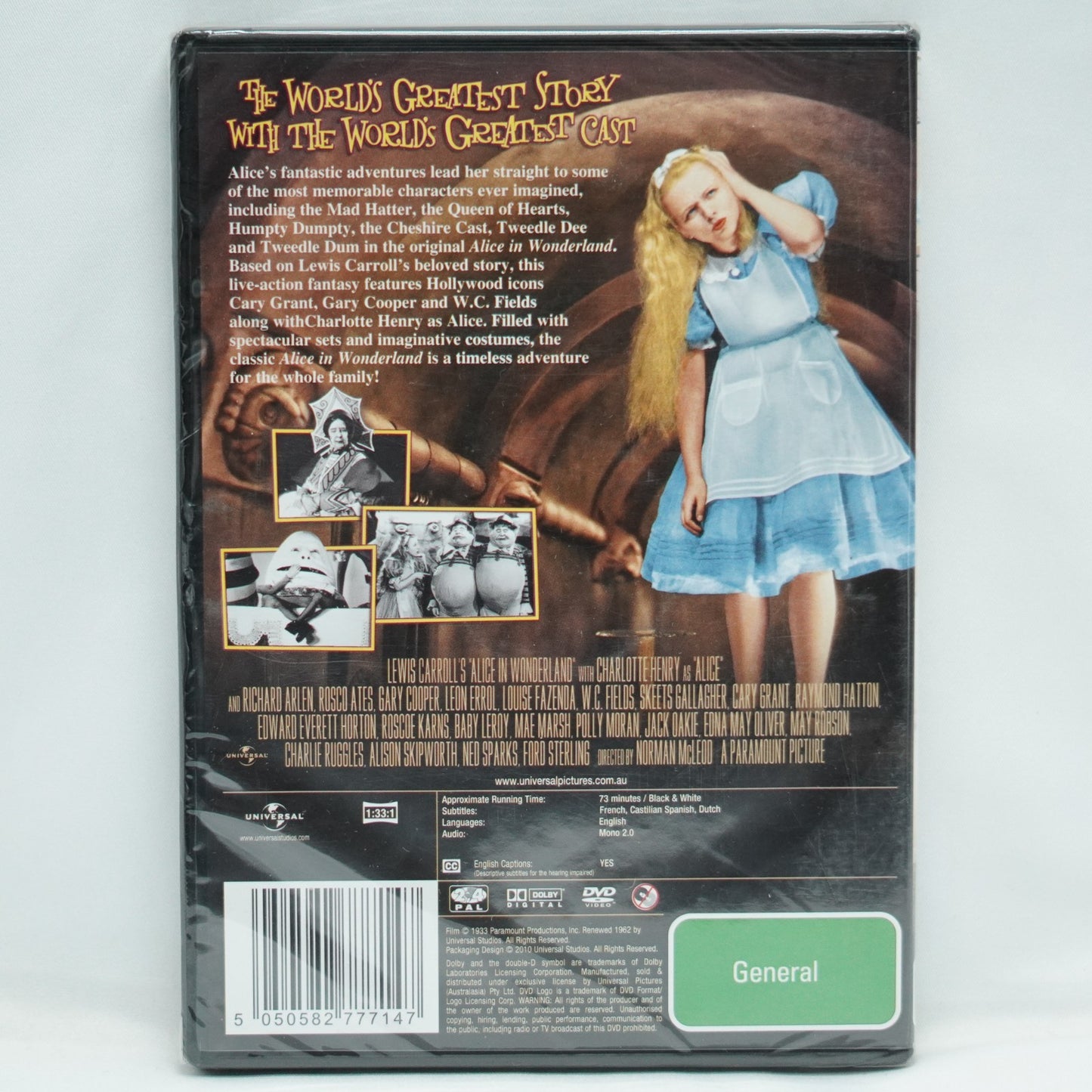 Lewis Carroll's Alice in Wonderland (DVD, 1933) (Black & White)