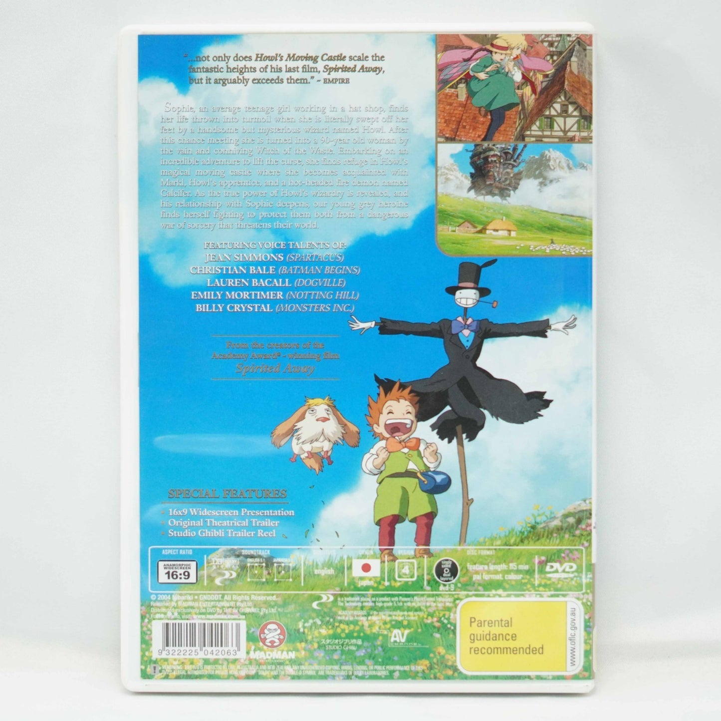 Howl's Moving Castle (DVD, 2004) Region 4