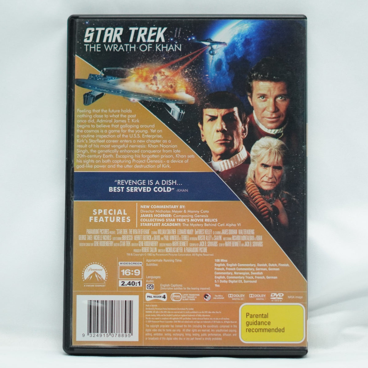 Star Trek 2 - The Wrath Of Khan (DVD, 1982) Region 4