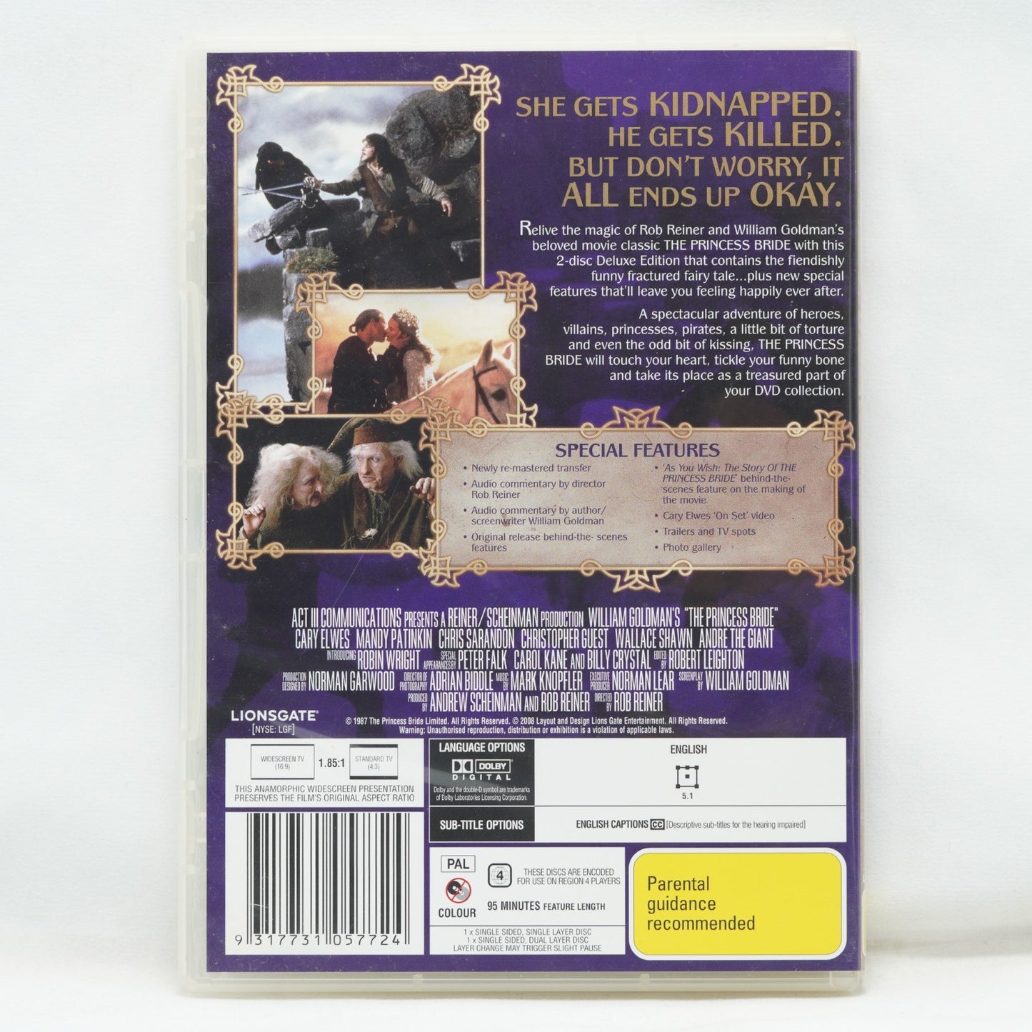 The Princess Pride 1987 (DVD) Region 4 w/ slipcase