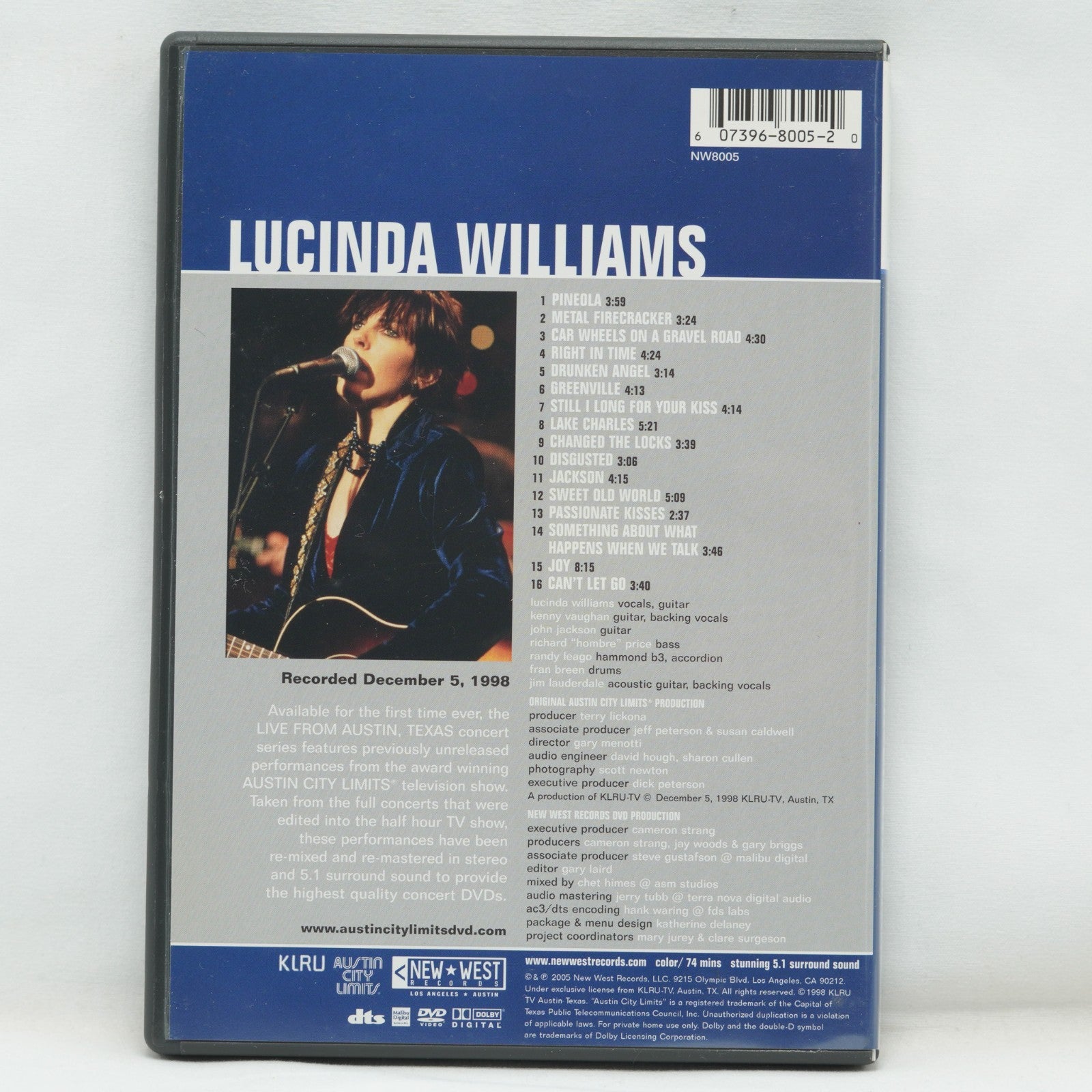 Austin City Limits - Lucinda Williams Live region 1 DVD (music / concert)