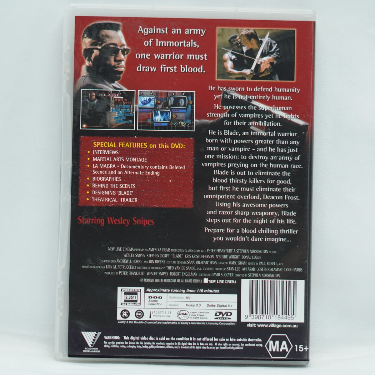 Blade (DVD, 1998) Region 4