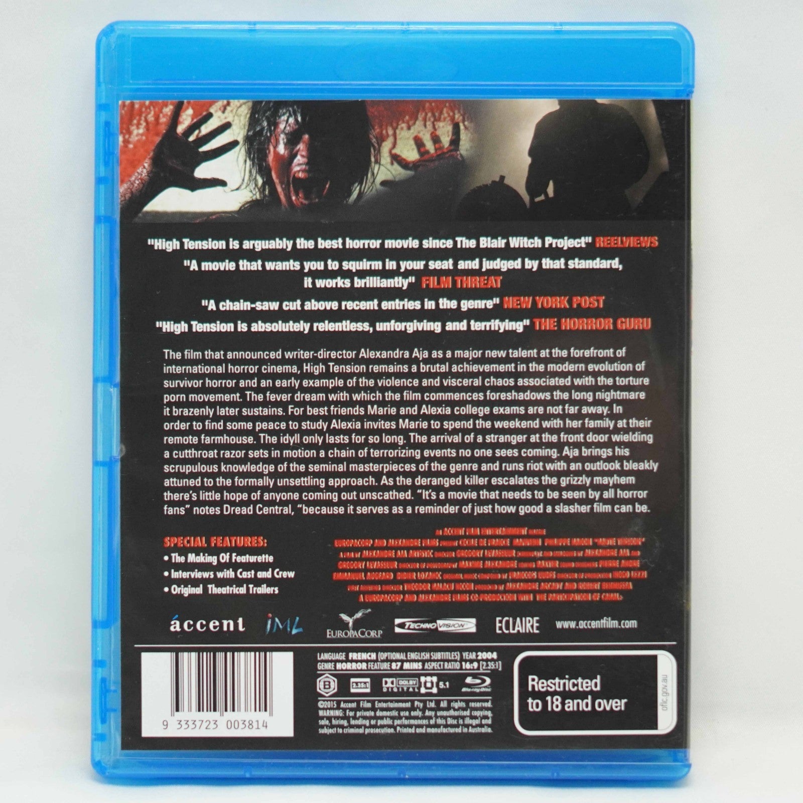 High Tension (Original Uncut Blu-ray, 2004 Region B)