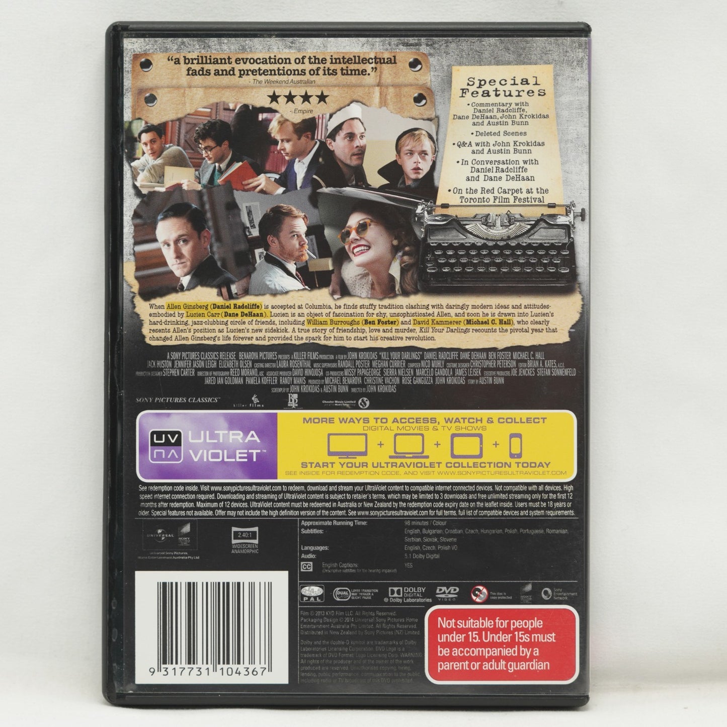 Kill Your Darlings - 2013 - Region 4 DVD