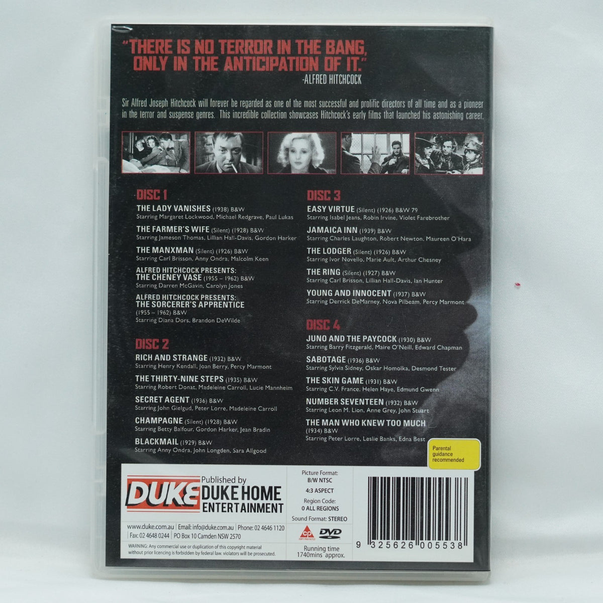 Alfred Hitchcock- A Legacy of Suspense (Box Set, DVD, 2012)