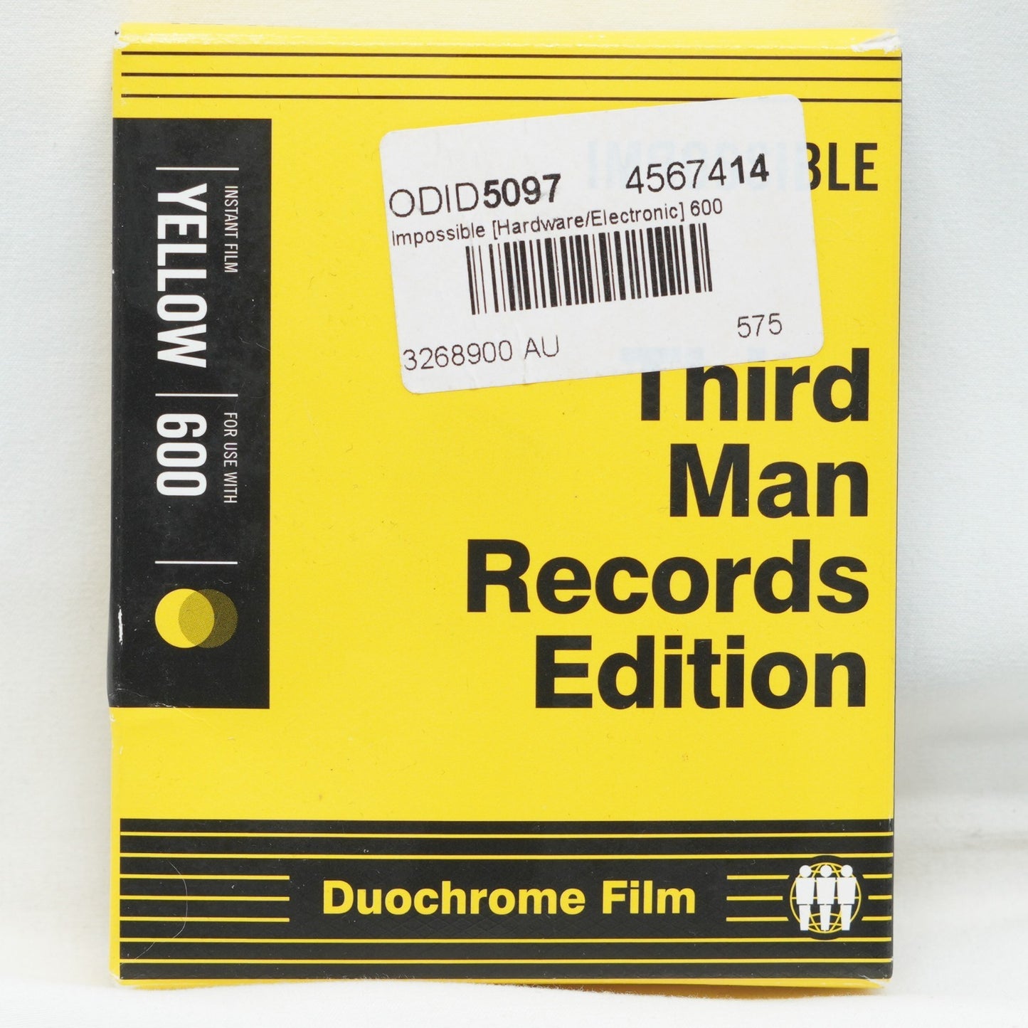 RARE POLAROID Third man Records Edition Duochrome Film 600 yellow/black IP
