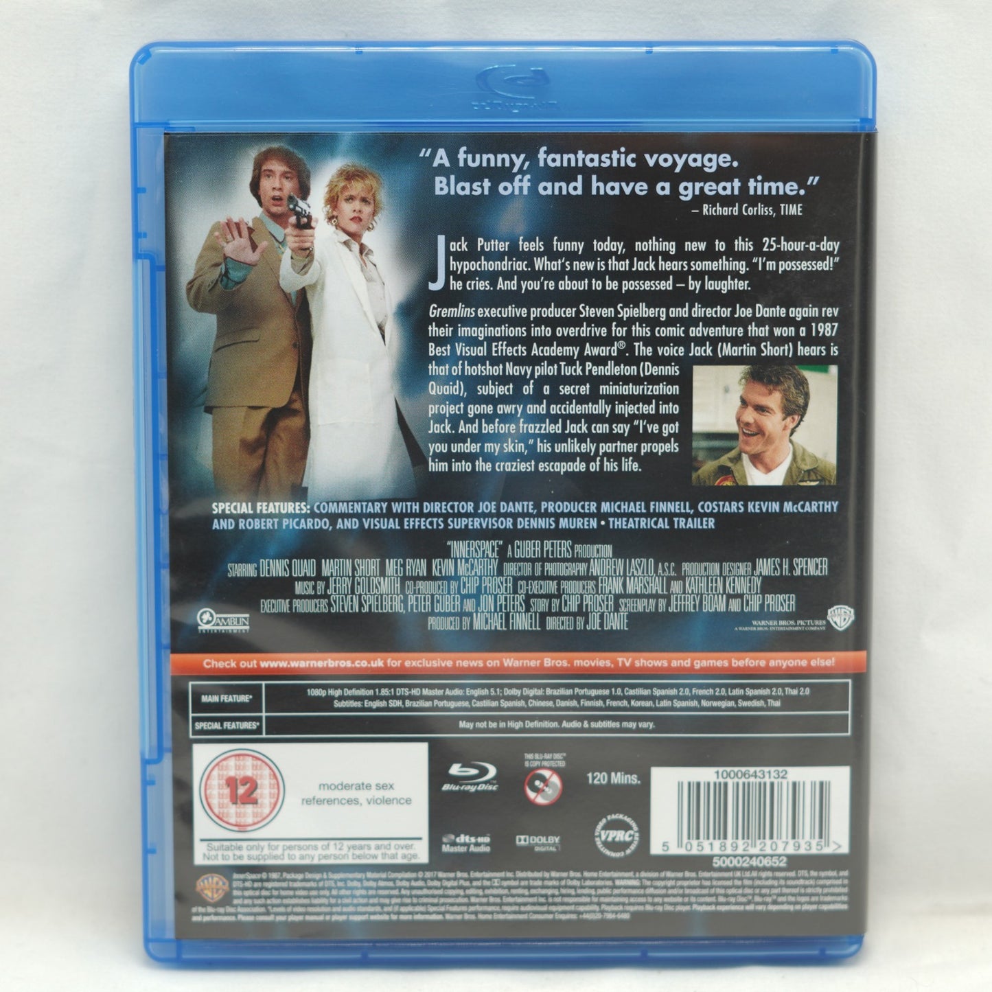 Innerspace (Dennis Quaid, Meg Ryan, Kevin McCarthy) New Region B Blu-ray