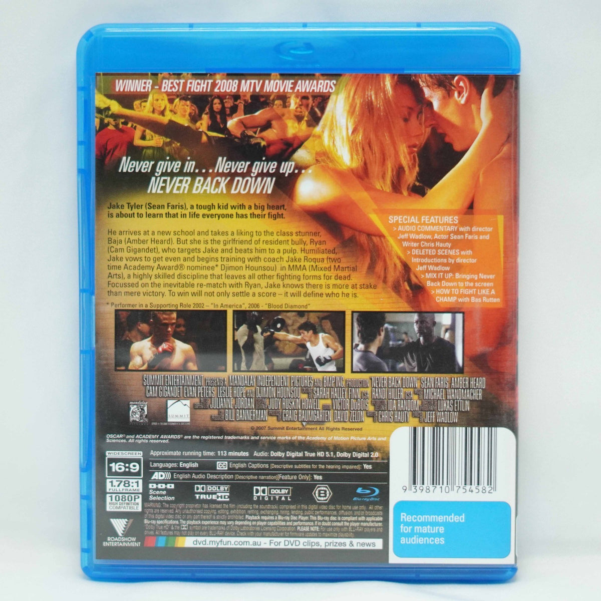 Never Back Down (Blu-ray, 2008)