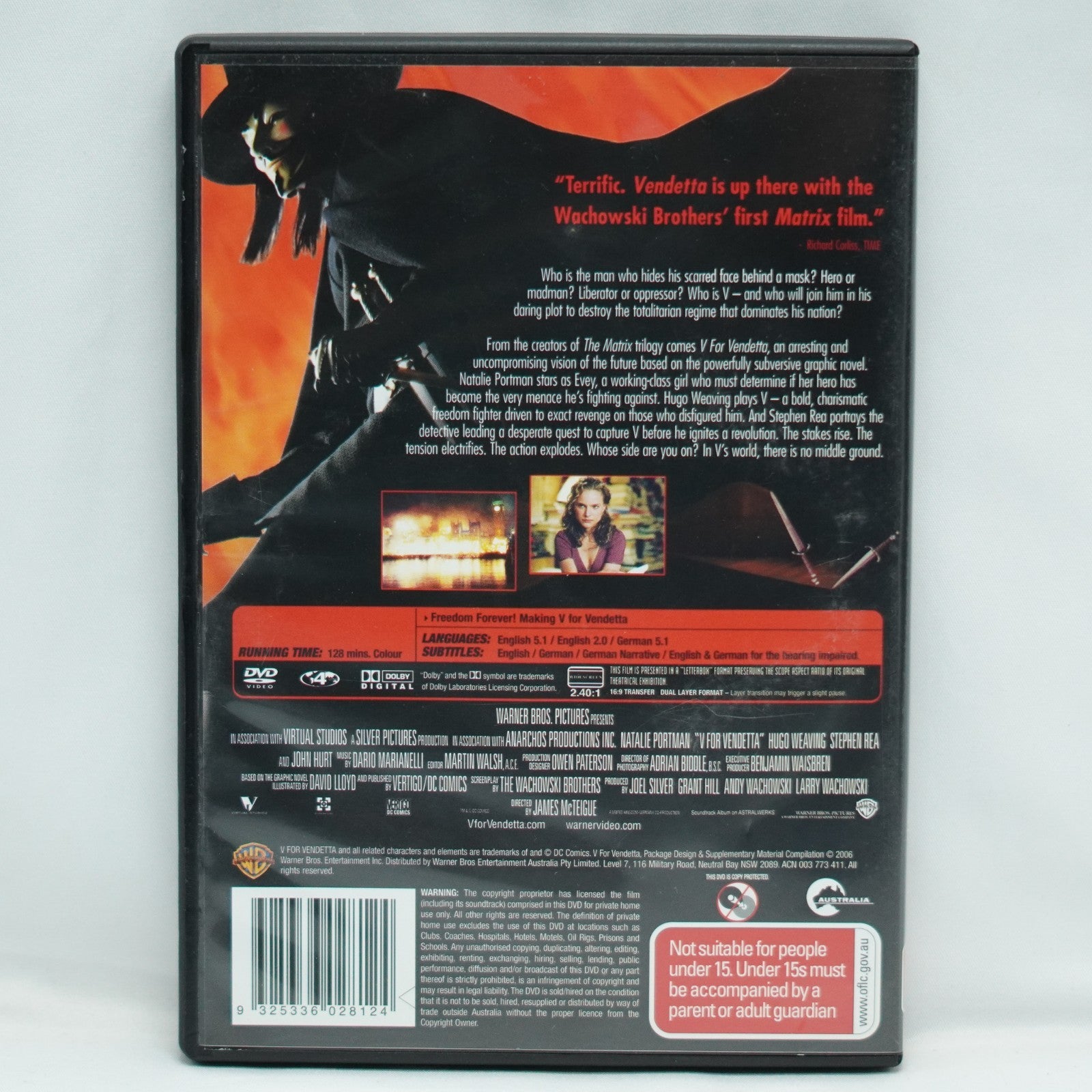 V For Vendetta  DVD