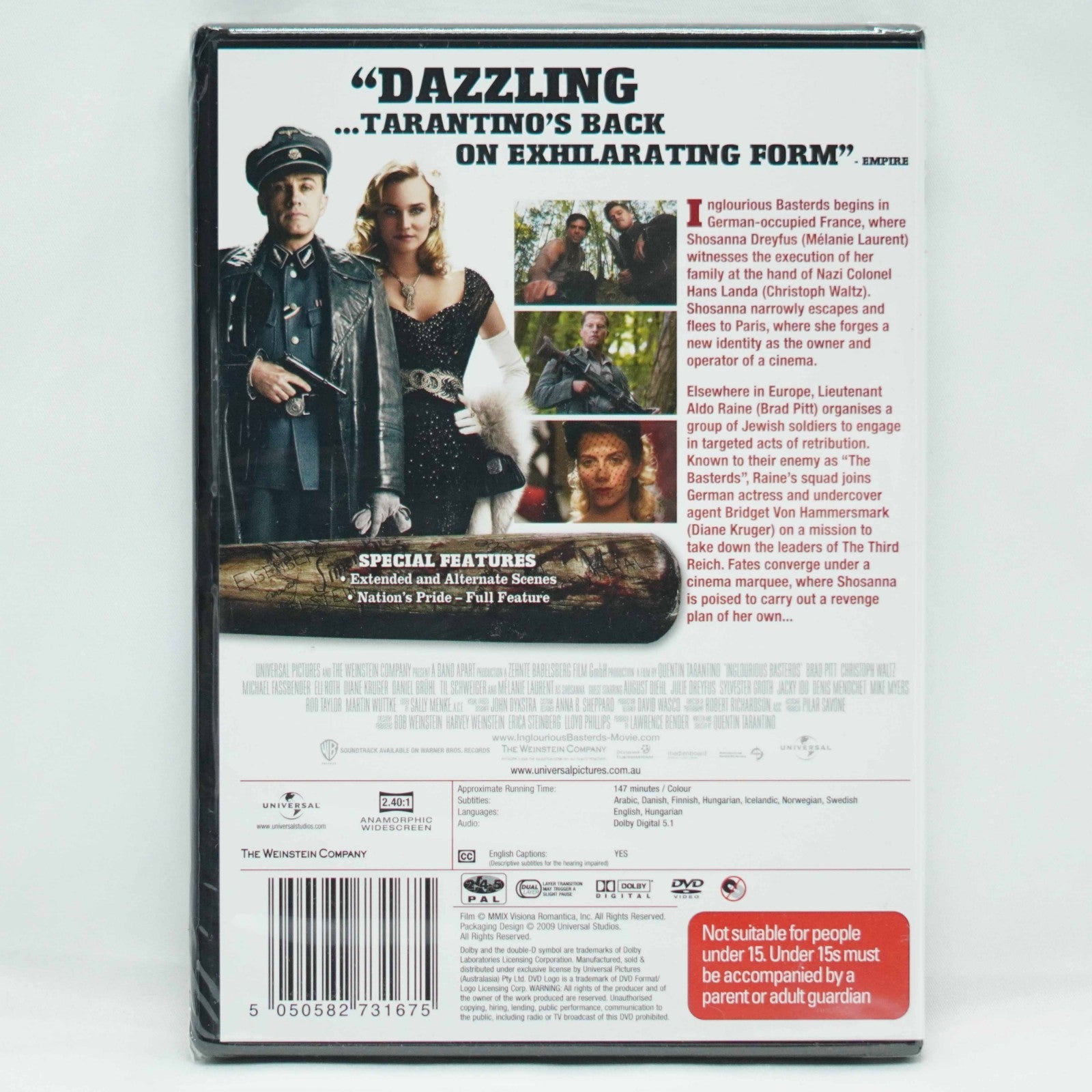 Inglourious Basterds (DVD, 2009)
