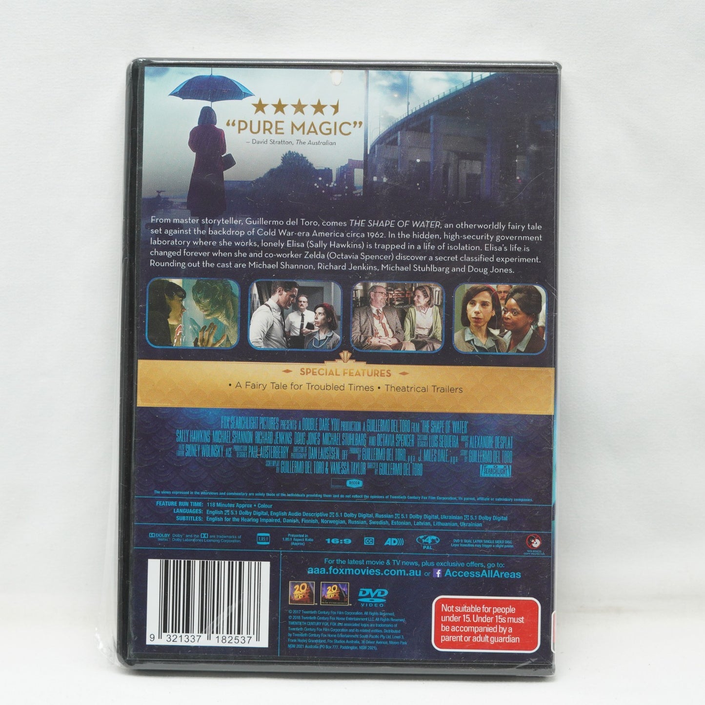 The Shape of Water -DVD (Brand New) Sealed Region 4