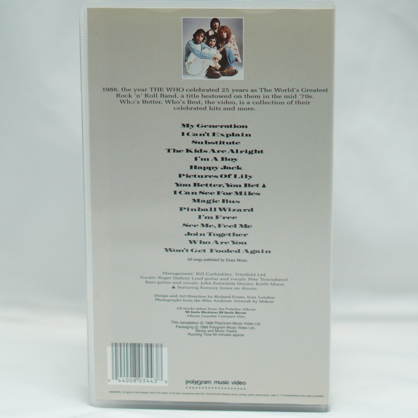 The Who - Who's Better, Who's Best Video VHS Cassette Tape 