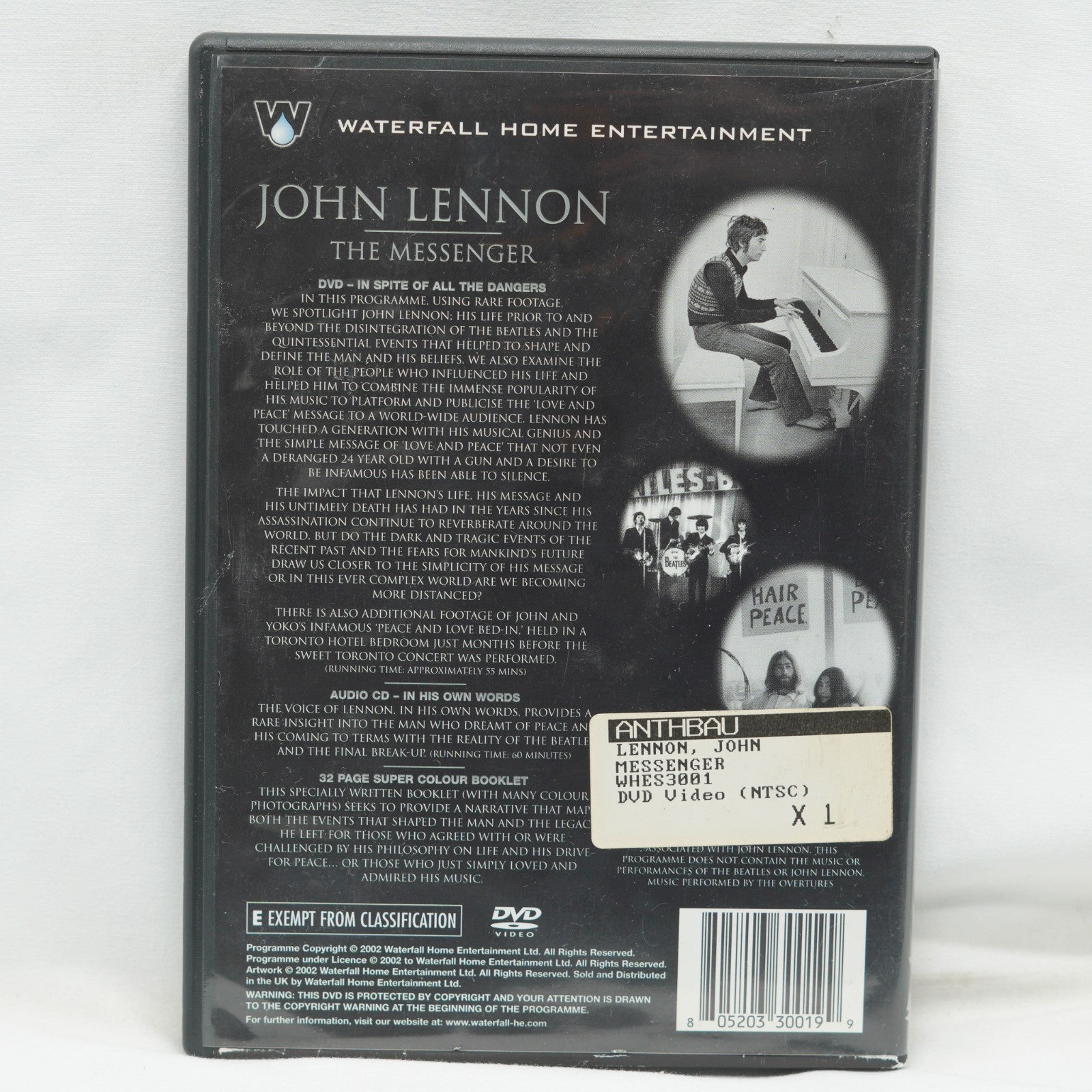 JOHN LENNON - The Messenger DVD/CD Set (2 Disc Set, Region 4)