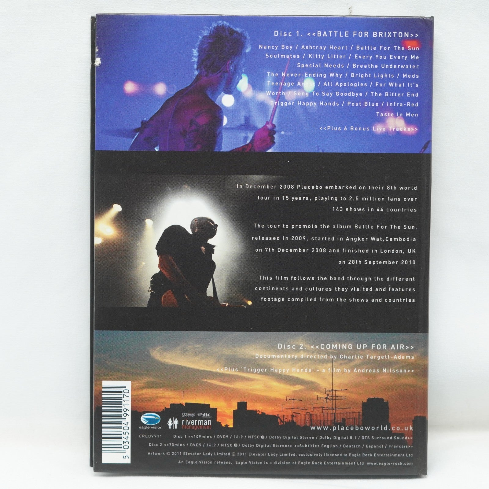 Placebo We Come In Pieces Deluxe Edition DVD 2 x Discs 2011 Brixton