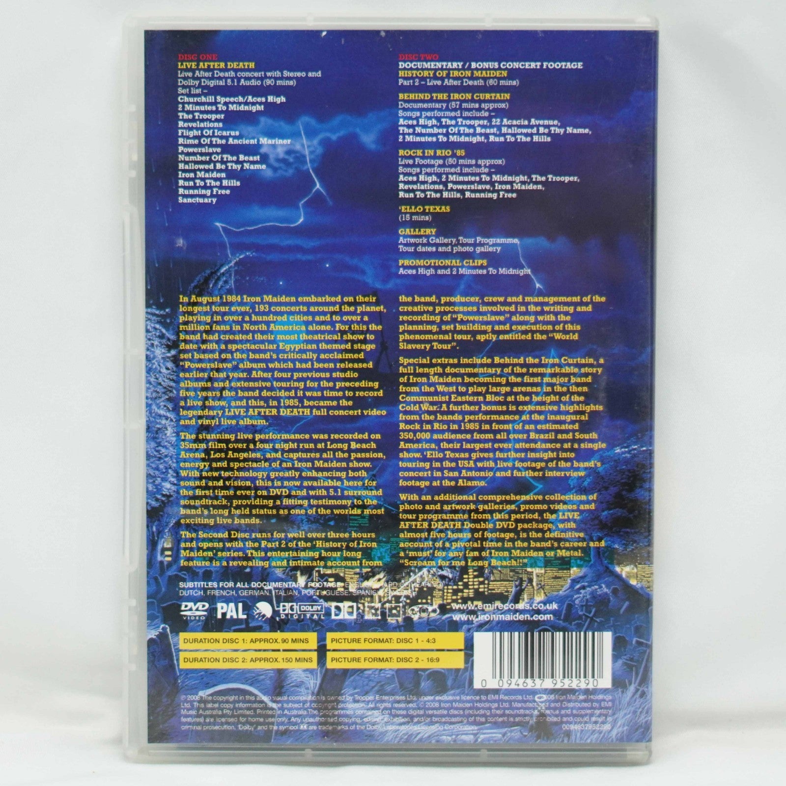 Live after Death by Iron Maiden (Dvd, 2008)