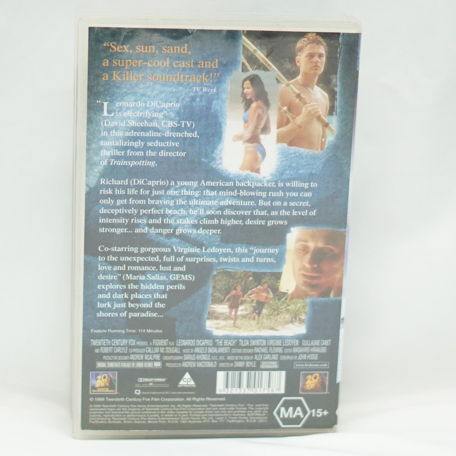 The Beach VHS MA15+ PAL Leonardo DiCaprio 2000 20th C Fox Big Case Ex-Rental
