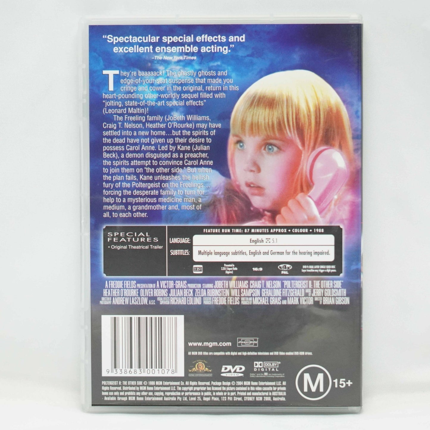 Poltergeist II-The Other Side (1986) Region 4 DVD - Supernatural - VGC Free Post