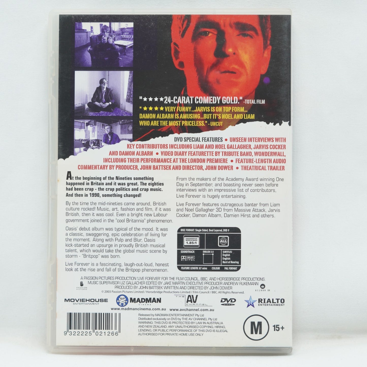 Live Forever The Rise and Fall of Brit Pop DVD PAL
