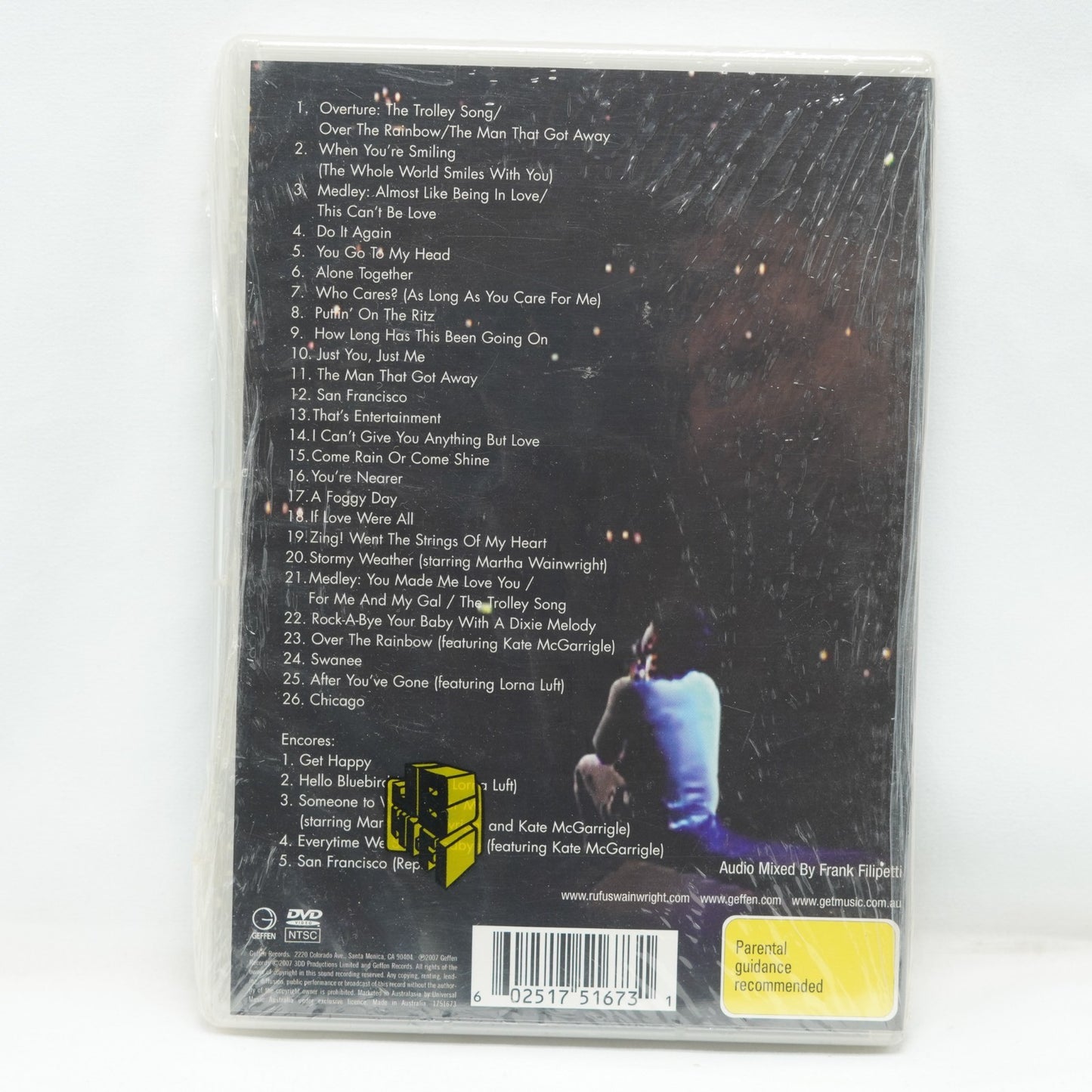 Rufus Wainwright - Does Judy! Live from the London Palladium DVD Reg.4- 2020 AUS