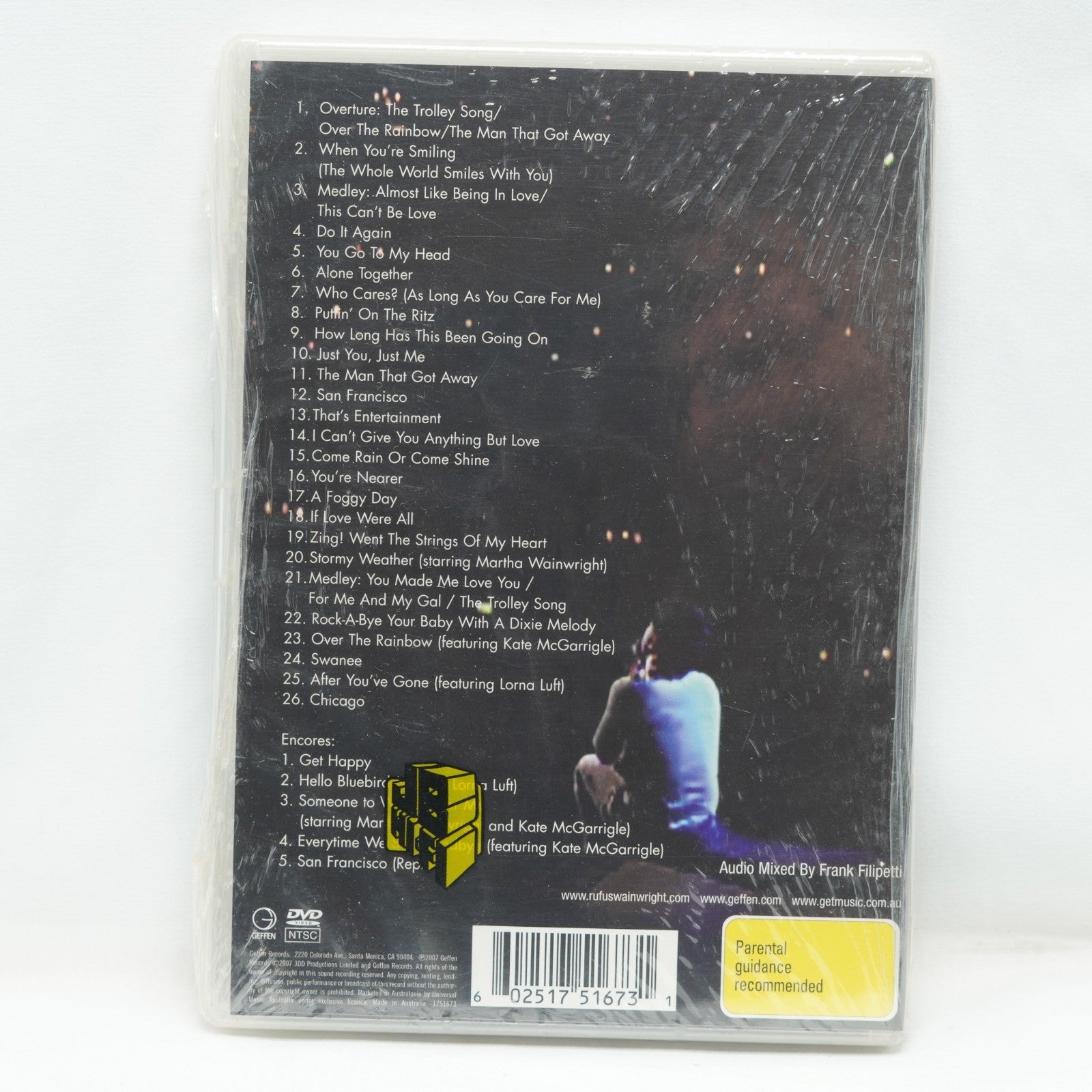 Rufus Wainwright - Does Judy! Live from the London Palladium DVD Reg.4- 2020 AUS