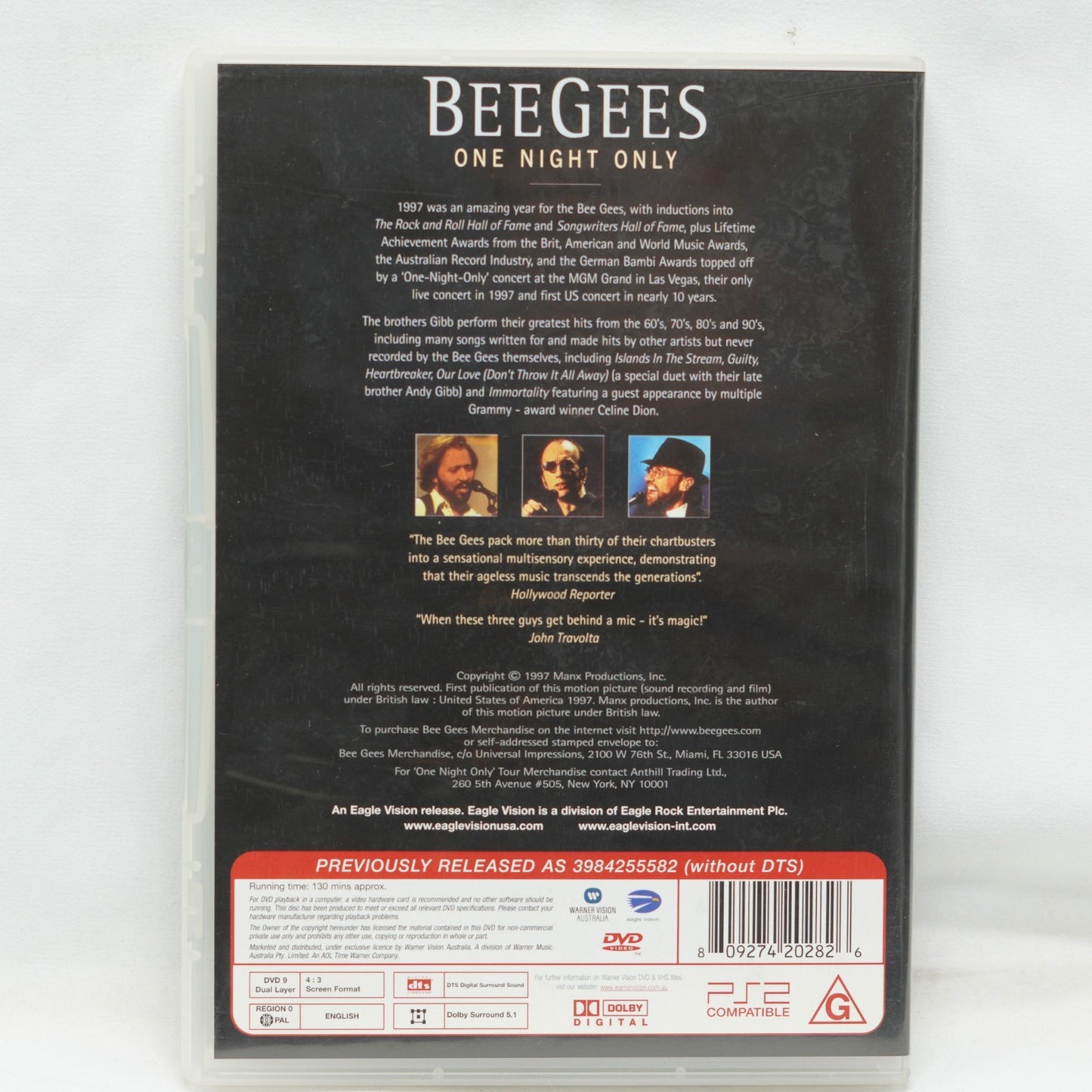 Bee Gees One Night Only - DVD - Region 0