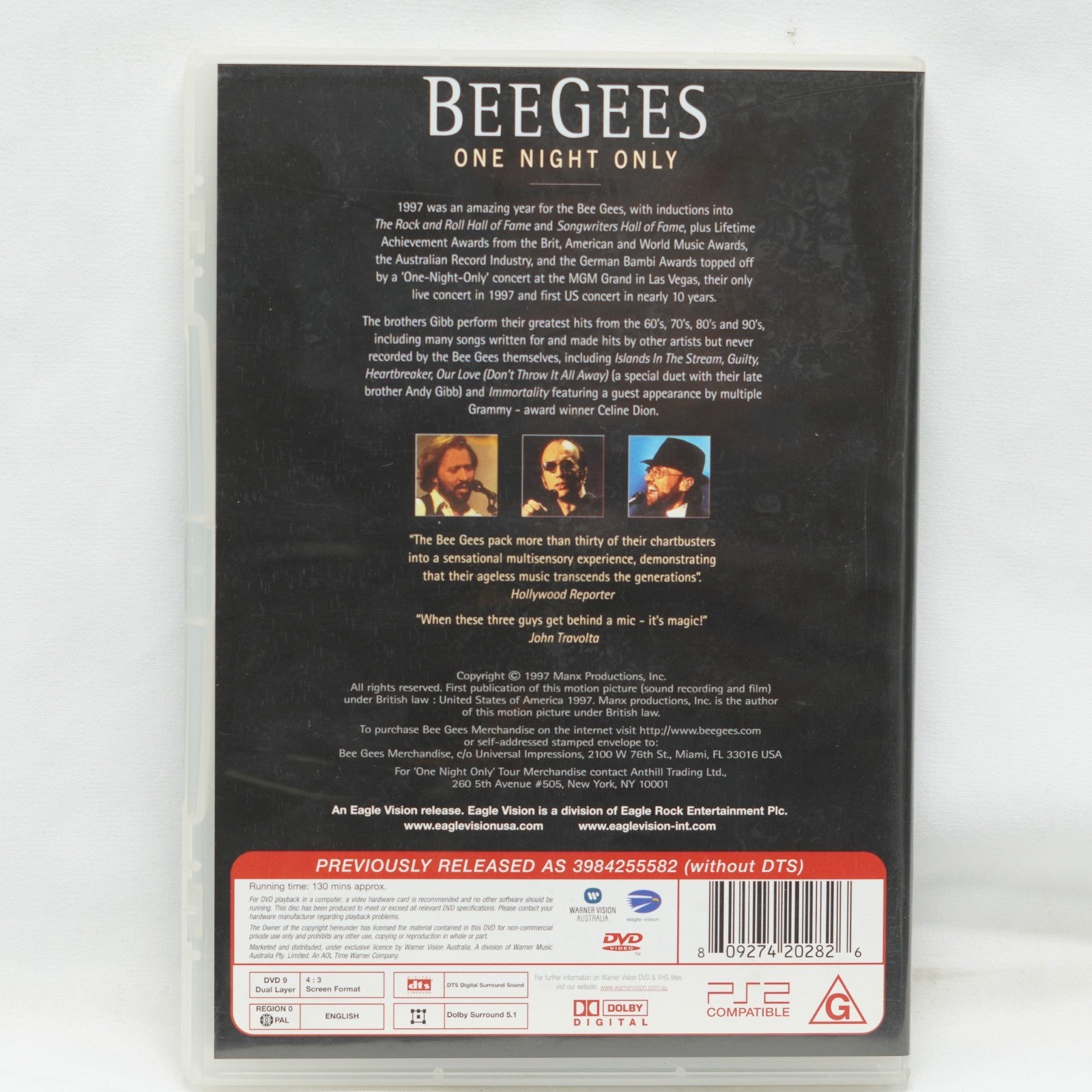 Bee Gees One Night Only - DVD - Region 0